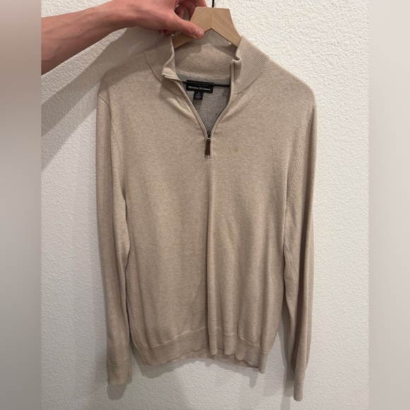 Nordstrom cotton/cashmere quarterzip - Picture 1 of 2